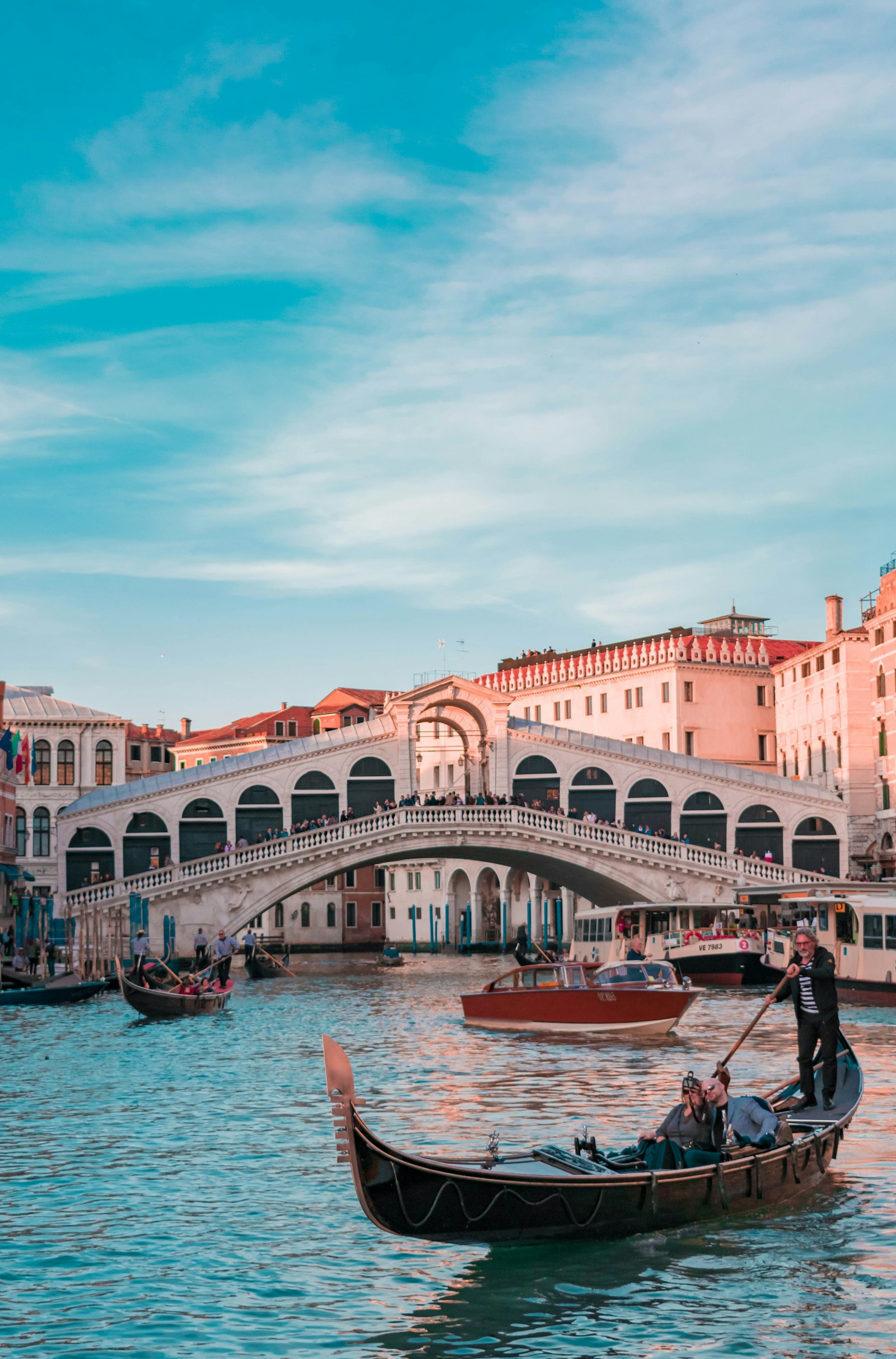 Gondolas, canals and golden-hour Venice